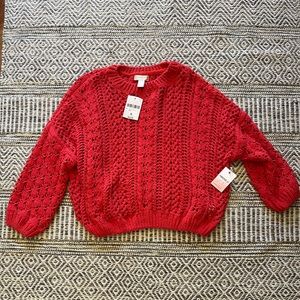 Forever 21 coral colored knit sweater. NWT